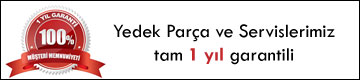 1 Yıl Garantili Parça Desteği